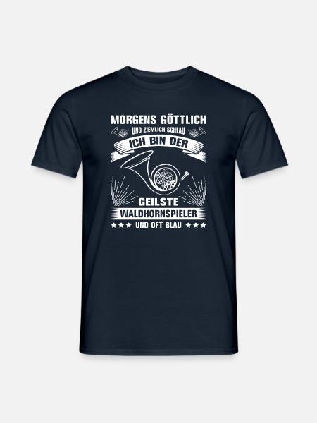 Waldhorn Waldhornspieler Hornist - Männer T-Shirt - Navy