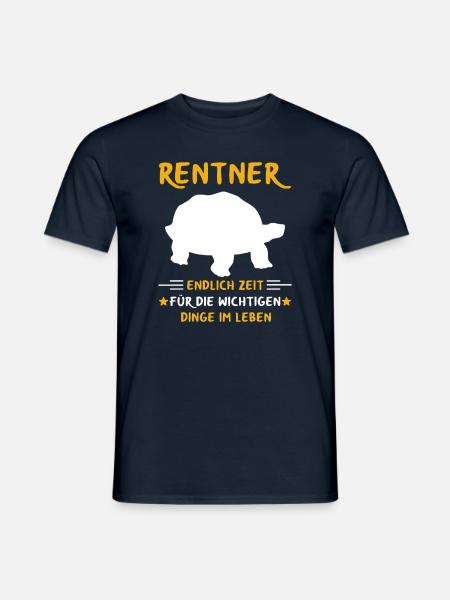 Rentner Rente Rentenbeginn Schildkröte - Männer T-Shirt - Navy