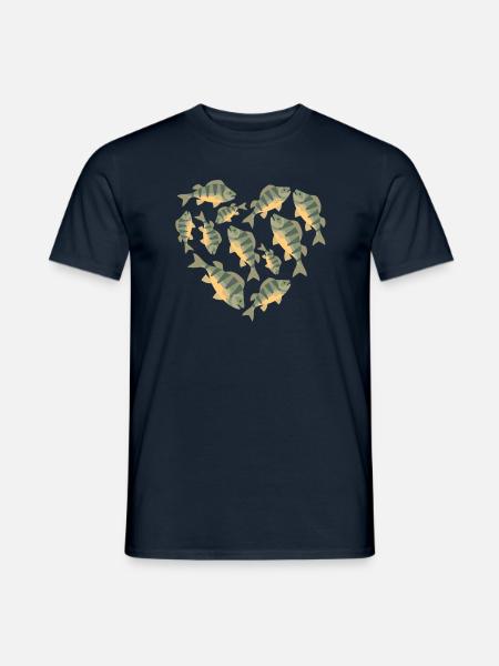 Herz Barsch - Männer T-Shirt - Navy
