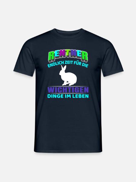 Rentner Rente Rentenbeginn Hase Kaninchen - Männer T-Shirt - Navy