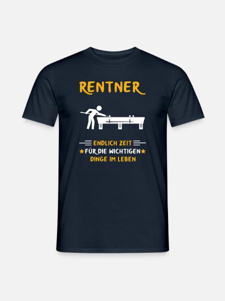 Rentner Rente Rentenbeginn Billard - Männer T-Shirt - Navy