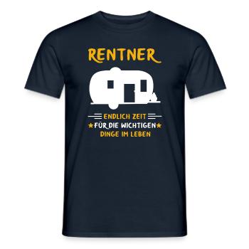 Rentner Rente Rentenbeginn Camping Camper - Männer T-Shirt - Navy - Vorne - AI Model Male 178 light (178cm)