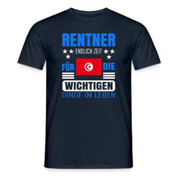 Rentner Rente Rentenbeginn Tunesien - Männer T-Shirt - Navy - Vorne - AI Model Male 178 light (178cm)