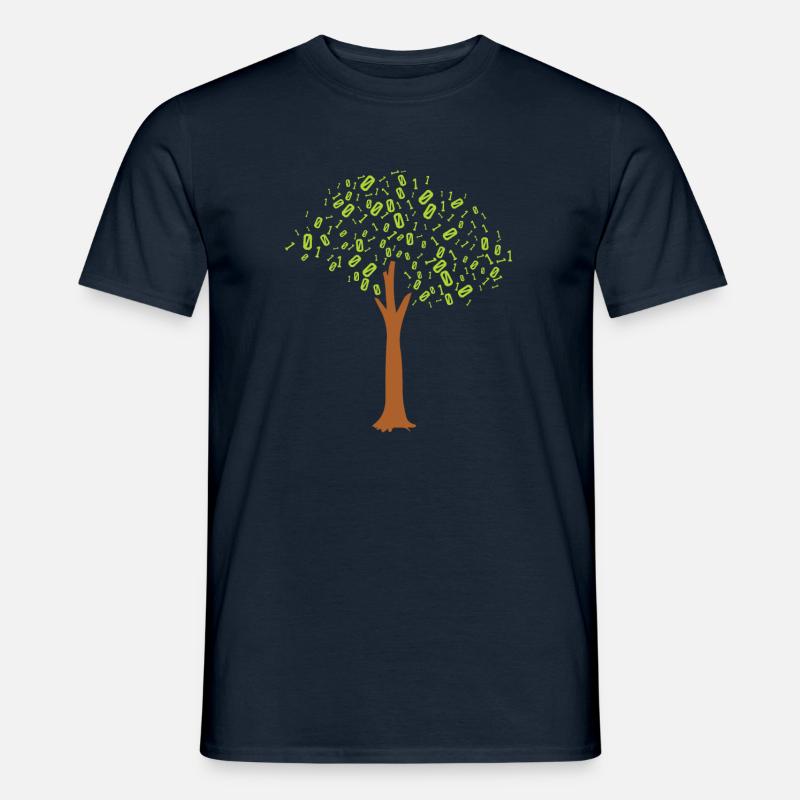 Binary Tree Admin Hacker Coder Programmierer - Männer T-Shirt - Navy