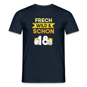 18 Jahre Geburtstag Hamster - Männer T-Shirt - Navy - Vorne - AI Model Male 178 light (178cm)