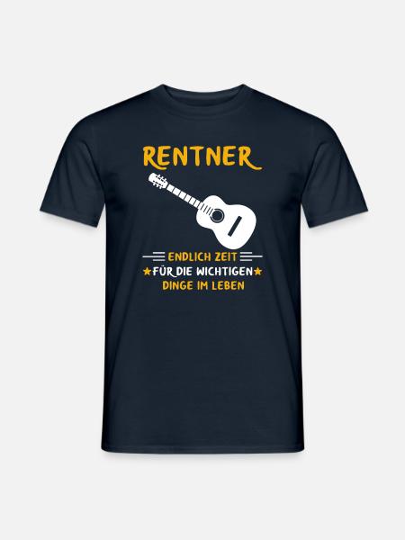 Rentner Rente Rentenbeginn Gitarre Gitarrist - Männer T-Shirt - Navy