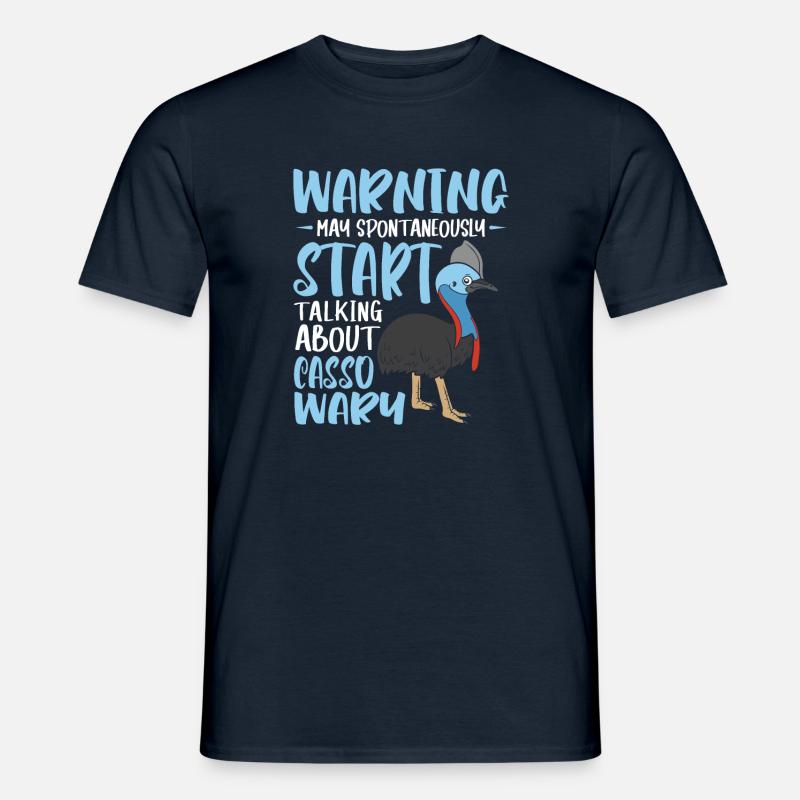 start talking about Cassowary - Männer T-Shirt - Navy