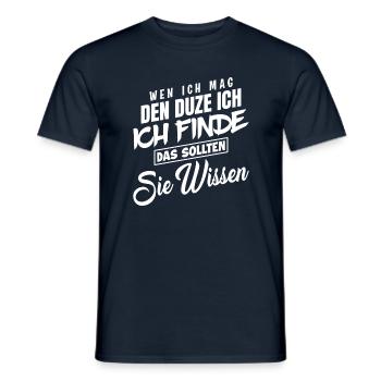 Wenn aus Kollegen Freunde werden - Männer T-Shirt - Navy - Vorne - AI Model Male 178 light (178cm)
