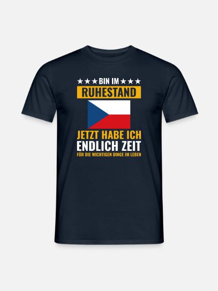 Rentner Rente Rentenbeginn Tschechei Tschechien - Männer T-Shirt - Navy