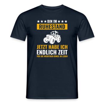 Rentner Rente Rentenbeginn Landwirt Traktor - Männer T-Shirt - Navy - Vorne - AI Model Male 178 light (178cm)