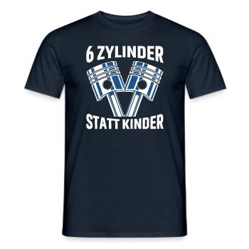 6 Zylinder Tuner Tuning V6 - Männer T-Shirt - Navy - Vorne - AI Model Male 178 light (178cm)