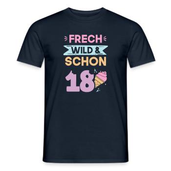 18 Jahre Geburtstag Eis essen - Männer T-Shirt - Navy - Vorne - AI Model Male 178 light (178cm)