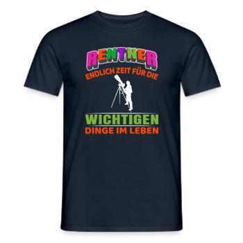 Rentner Rente Rentenbeginn Astronomie Weltall - Männer T-Shirt - Navy - Vorne - AI Model Male 178 light (178cm)