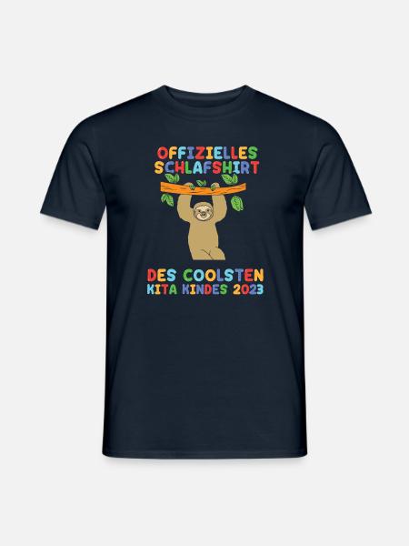 Faultier Kita Kindergarten 2023 - Männer T-Shirt - Navy