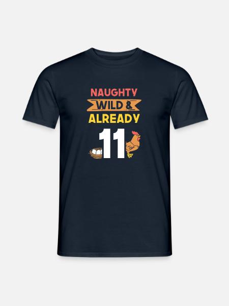 11 Jahre Geburtstag Junge Mädchen Huhn Hühner - Männer T-Shirt - Navy