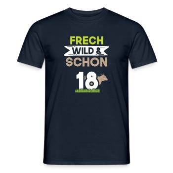 18 Jahre Geburtstag Kuh - Männer T-Shirt - Navy - Vorne - AI Model Male 178 light (178cm)