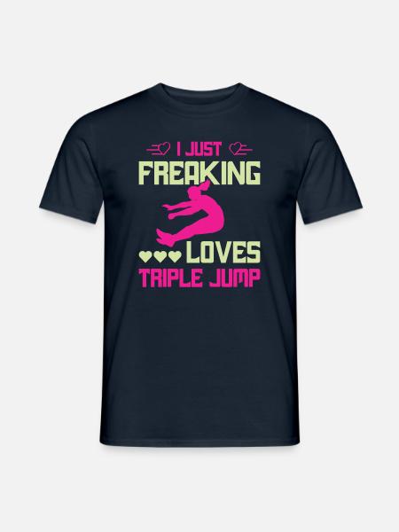 talk about Tripple Jump - Männer T-Shirt - Navy