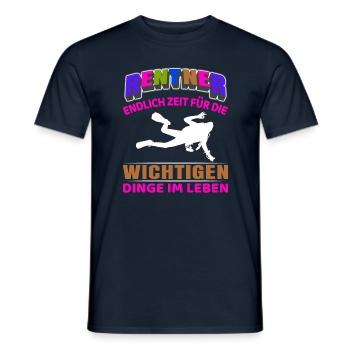 Rentner Rente Rentenbeginn tauchen Taucher - Männer T-Shirt - Navy - Vorne - AI Model Male 178 light (178cm)