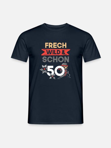 Geschenk 50 Jahre Geburtstag Ninja - Männer T-Shirt - Navy