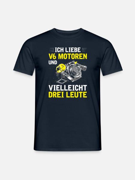 6 Zylinder Tuner Tuning V6 - Männer T-Shirt - Navy