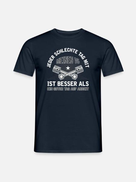 6 Zylinder Tuner Tuning V6 - Männer T-Shirt - Navy
