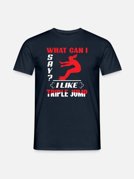 Eat Sleep Tripple Jump Repeat - Männer T-Shirt - Navy