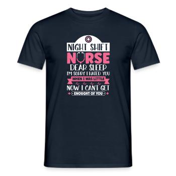 Night Shift Nurse - Männer T-Shirt - Navy - Vorne - AI Model Male 178 light (178cm)
