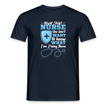 Night Shift Nurse - Männer T-Shirt - Navy - Vorne - AI Model Male 178 light (178cm)