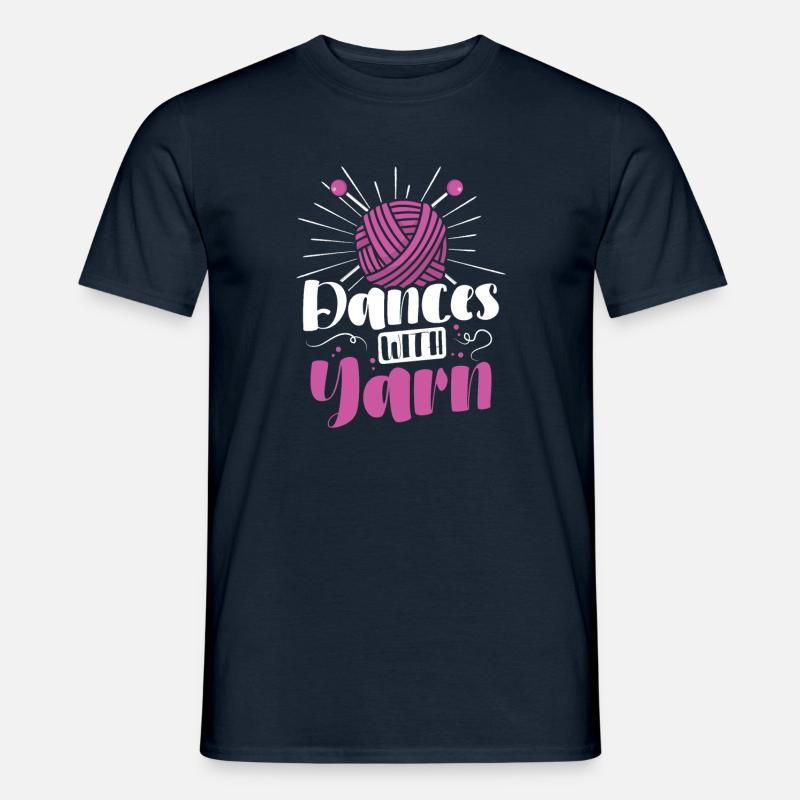 Dances with yarn - Männer T-Shirt - Navy