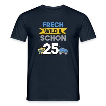Geschenk 25 Jahre Geburtstag Spielzeug Auto - Männer T-Shirt - Navy - Vorne - AI Model Male 178 light (178cm)