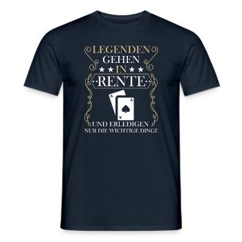 Rentner Rente Rentenbeginn Skat Doppelkopf Karten - Männer T-Shirt - Navy - Vorne - AI Model Male 178 light (178cm)