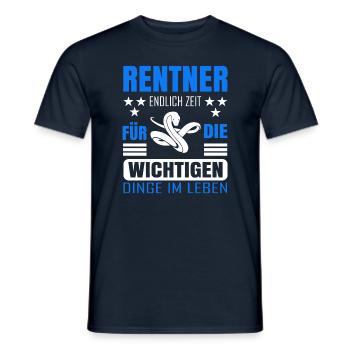 Rentner Rente Rentenbeginn Schlange - Männer T-Shirt - Navy - Vorne - AI Model Male 178 light (178cm)