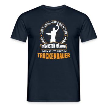 Trockenbau Trockenbauer Trockenbaumonteur Geschenk - Männer T-Shirt - Navy - Vorne - AI Model Male 178 light (178cm)