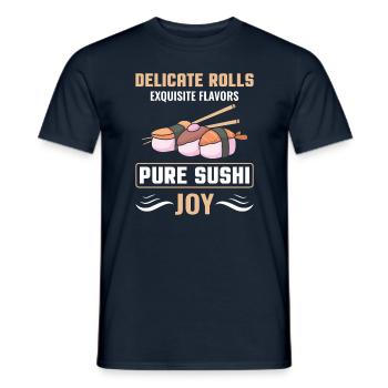 Sushi Japan Essen Sushi-Mahlzeit - Männer T-Shirt - Navy - Vorne - AI Model Male 178 light (178cm)