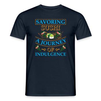 Sushi Japan Essen Sushi-Mahlzeit - Männer T-Shirt - Navy - Vorne - AI Model Male 178 light (178cm)
