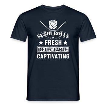 Sushi Japan Essen Sushi-Mahlzeit - Männer T-Shirt - Navy - Vorne - AI Model Male 178 light (178cm)