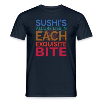 Sushi Japan Essen Sushi-Mahlzeit - Männer T-Shirt - Navy - Vorne - AI Model Male 178 light (178cm)