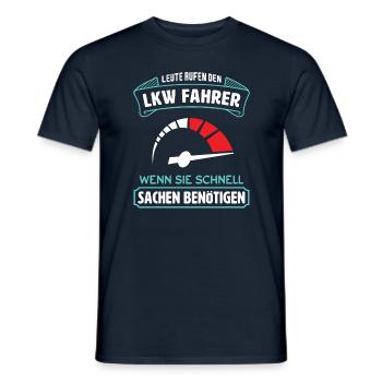 Lkw Fahrer Kraftfahrer LKW-Fahrer - Männer T-Shirt - Navy - Vorne - AI Model Male 178 light (178cm)