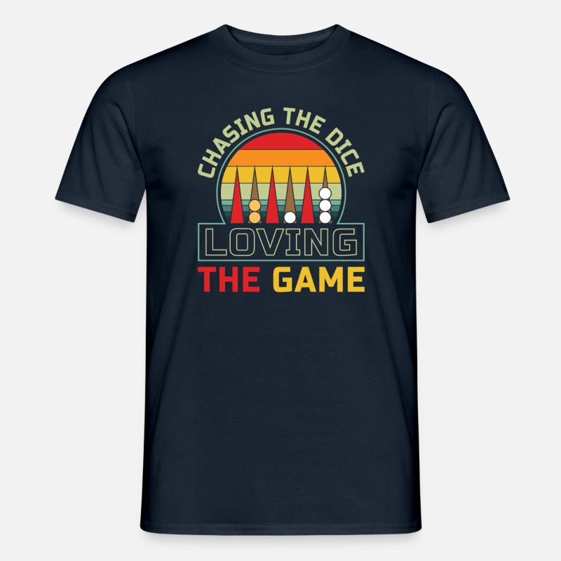 Backgammon Spiel - Männer T-Shirt - Navy