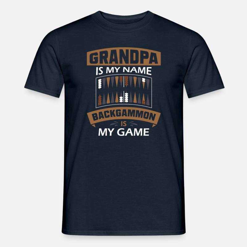 Backgammon Spiel - Männer T-Shirt - Navy