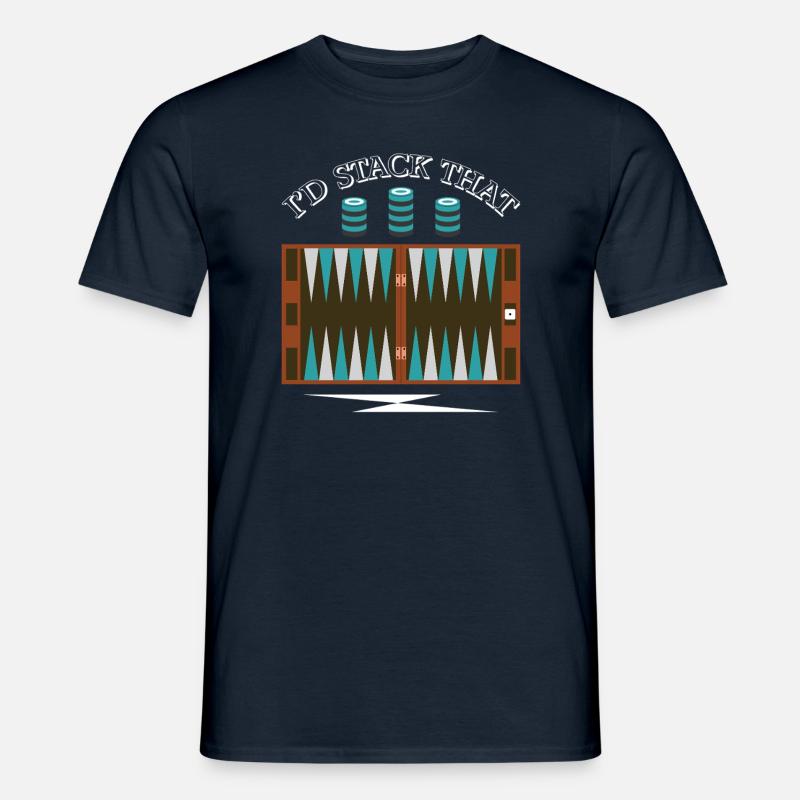 Backgammon Spiel - Männer T-Shirt - Navy