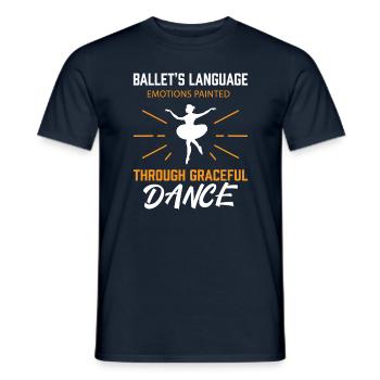 Ballerina Ballett mädchen - Männer T-Shirt - Navy - Vorne - AI Model Male 178 light (178cm)