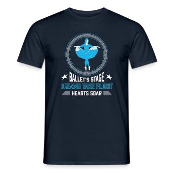 Ballerina Ballett mädchen - Männer T-Shirt - Navy - Vorne - AI Model Male 178 light (178cm)