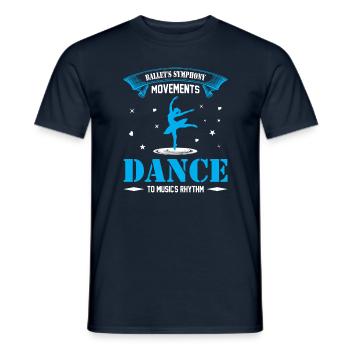 Ballerina Ballett mädchen - Männer T-Shirt - Navy - Vorne - AI Model Male 178 light (178cm)