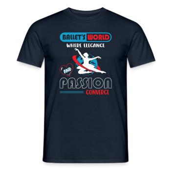 Ballerina Ballett mädchen - Männer T-Shirt - Navy - Vorne - AI Model Male 178 light (178cm)