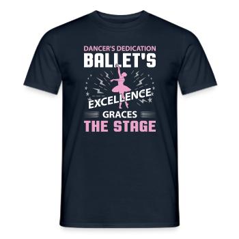 Ballerina Ballett mädchen - Männer T-Shirt - Navy - Vorne - AI Model Male 178 light (178cm)