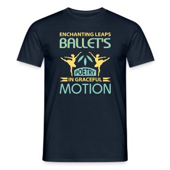 Ballerina Ballett mädchen - Männer T-Shirt - Navy - Vorne - AI Model Male 178 light (178cm)