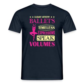 Ballerina Ballett mädchen - Männer T-Shirt - Navy - Vorne - AI Model Male 178 light (178cm)