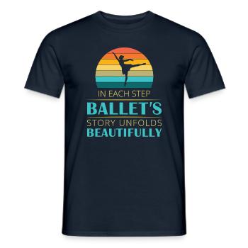 Ballerina Ballett mädchen - Männer T-Shirt - Navy - Vorne - AI Model Male 178 light (178cm)