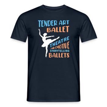 Ballerina Ballett mädchen - Männer T-Shirt - Navy - Vorne - AI Model Male 178 light (178cm)